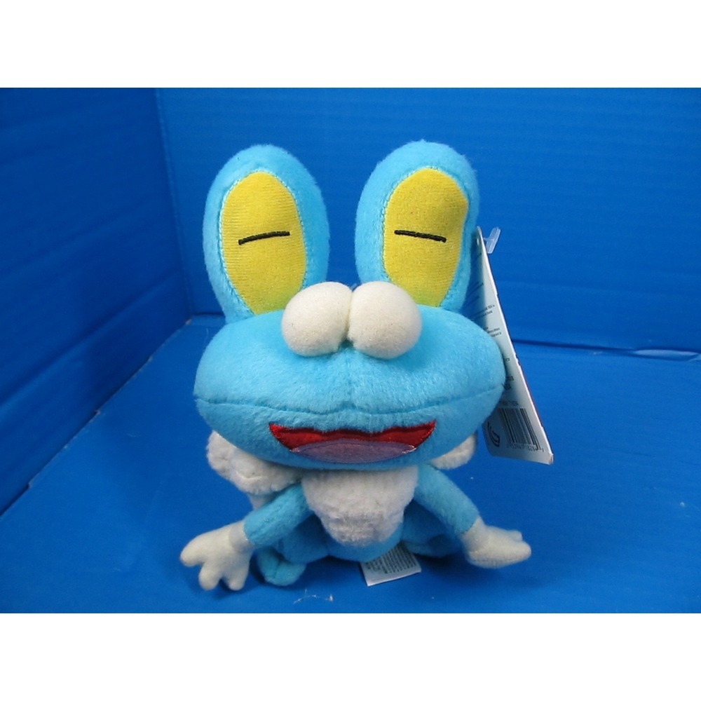 Tomy Pokemon XY FROAKIE 7" Plush Eyes Closed  Nintendo Pokemon w/Tag 2015